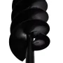 Taladro de tierra con mango doble espiral acero negro 80 mm de vidaXL, Barrenas helicoidales - Ref: Foro24-141023, Precio: 33...