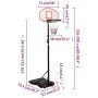 White polyethylene basketball basket 216-250 cm by vidaXL, basketball baskets - Ref: Foro24-93655, Price: 92,78 €, Discount: %