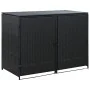 Double shed black rattan garbage container 148x80x111cm by vidaXL, Sheds - Ref: Foro24-43887, Price: 265,82 €, Discount: %