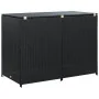Double shed black rattan garbage container 148x80x111cm by vidaXL, Sheds - Ref: Foro24-43887, Price: 265,82 €, Discount: %