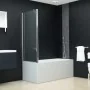 ESG folding shower screen 120x68x130 cm by vidaXL, shower doors - Ref: Foro24-144676, Price: 239,30 €, Discount: %