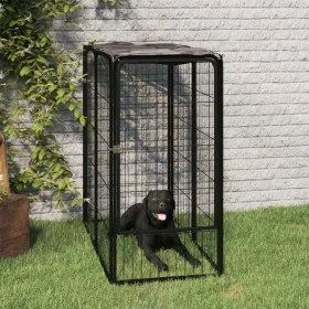 Dog run 6 panels powder coated steel by vidaXL, Dog kennels and fences - Ref: Foro24-171792, Price: 89,60 €, Discount: %