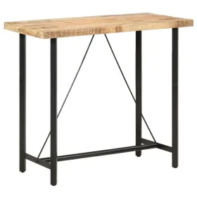 Solid mango wood bar table, rough texture, 120x58x107 cm by vidaXL, Kitchen and dining tables - Ref: Foro24-286611, Price: 27...
