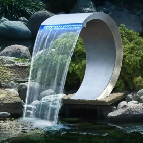 Ubbink Stainless Steel Waterfall with LED Light by Ubbink, Fountains and waterfalls - Ref: Foro24-401371, Price: 491,85 €, Di...
