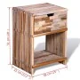 Recycled teak wood nightstand with drawer by vidaXL, Nightstands - Ref: Foro24-241715, Price: 94,67 €, Discount: %