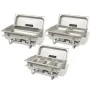 Set calentador de comida para buffet 3 piezas acero inoxidable de vidaXL, Escalfadores - Ref: Foro24-50529, Precio: 178,79 €,...
