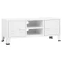 Industrielles TV-Möbel aus weißem Metall 105x35x42 cm von vidaXL, TV-Möbel - Ref: Foro24-339619, Preis: 75,55 €, Rabatt: %