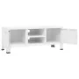 Industrial white metal TV stand 105x35x42 cm by vidaXL, TV Furniture - Ref: Foro24-339619, Price: 75,55 €, Discount: %