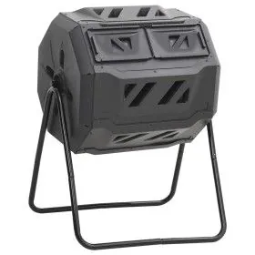 Black garden composting container 73x64x95 cm 160 L by vidaXL, Composters - Ref: Foro24-152232, Price: 124,09 €, Discount: %
