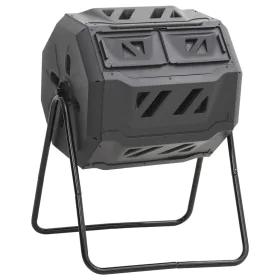Contenedor de compostaje de jardín negro 73x64x95 cm 160 L de vidaXL, Compostadores - Ref: Foro24-152232, Precio: 124,09 €, D...