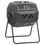 Black garden composting container 73x64x95 cm 160 L by vidaXL, Composters - Ref: Foro24-152232, Price: 124,09 €, Discount: %