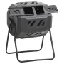 Black garden composting container 73x64x95 cm 160 L by vidaXL, Composters - Ref: Foro24-152232, Price: 124,09 €, Discount: %