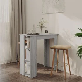 Sonoma gray high table with shelf 102x50x103.5 cm by vidaXL, Kitchen and dining tables - Ref: Foro24-812964, Price: 80,05 €, ...
