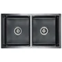 Handgefertigte Küchenspüle aus schwarzem Edelstahl von vidaXL, Sinkt - Ref: Foro24-145085, Preis: 172,30 €, Rabatt: %