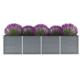 Graues Gartenbett aus verzinktem Stahl, 320 x 80 x 77 cm von vidaXL, Töpfe und Pflanzgefäße - Ref: Foro24-44844, Preis: 116,4...