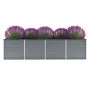 Gray galvanized steel garden bed 320x80x77 cm by vidaXL, Pots and planters - Ref: Foro24-44844, Price: 107,79 €, Discount: %