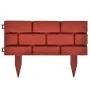 Brick-colored grass separator fence 11 pieces by vidaXL, Garden edging and edging - Ref: Foro24-141257, Price: 36,09 €, Disco...