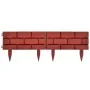 Brick-colored grass separator fence 11 pieces by vidaXL, Garden edging and edging - Ref: Foro24-141257, Price: 36,09 €, Disco...