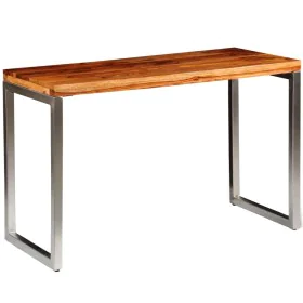 Dining table with steel legs and solid sheesham wood by vidaXL, Kitchen and dining tables - Ref: Foro24-242126, Price: 135,76...