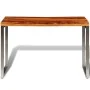 Dining table with steel legs and solid sheesham wood by vidaXL, Kitchen and dining tables - Ref: Foro24-242126, Price: 135,76...