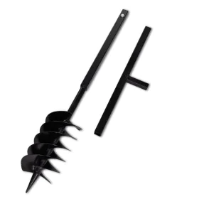 Steel Earth Auger with 150 mm Handle and Three Spirals by vidaXL, Helical augers - Ref: Foro24-141026, Price: 48,04 €, Discou...