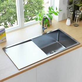 Handgefertigtes Küchenspülbecken aus Edelstahl von vidaXL, Sinkt - Ref: Foro24-145080, Preis: 159,59 €, Rabatt: %