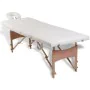 Folding massage table 4 zones cream wood structure by vidaXL, massage tables - Ref: Foro24-110096, Price: 190,68 €, Discount: %