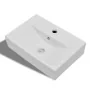 White Faucet/Drain Hollow Ceramic Rectangular Basin by vidaXL, Sinks - Ref: Foro24-141932, Price: 65,12 €, Discount: %