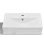 White Faucet/Drain Hollow Ceramic Rectangular Basin by vidaXL, Sinks - Ref: Foro24-141932, Price: 65,12 €, Discount: %