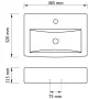 Lavabo rectangular de cerámica hueco de grifo/desagüe blanco de vidaXL, Lavabos - Ref: Foro24-141932, Precio: 65,12 €, Descue...