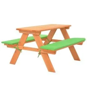 Children's picnic table with fir wood benches 89x79x50 cm by vidaXL, Garden sets - Ref: Foro24-91793, Price: 73,48 €, Discoun...