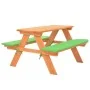 Children's picnic table with fir wood benches 89x79x50 cm by vidaXL, Garden sets - Ref: Foro24-91793, Price: 73,48 €, Discoun...