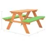 Children's picnic table with fir wood benches 89x79x50 cm by vidaXL, Garden sets - Ref: Foro24-91793, Price: 73,48 €, Discoun...
