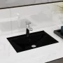 Black Rectangular Hollow Ceramic Faucet/Drain Basin by vidaXL, Sinks - Ref: Foro24-141933, Price: 71,45 €, Discount: %