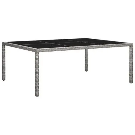Synthetic gray rattan garden dining table 200x150x74 cm by vidaXL, Garden tables - Ref: Foro24-46130, Price: 180,14 €, Discou...