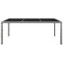 Synthetic gray rattan garden dining table 200x150x74 cm by vidaXL, Garden tables - Ref: Foro24-46130, Price: 180,14 €, Discou...