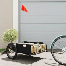 Anhänger für Fahrräder aus Eisen und schwarzem Oxford-Stoff von vidaXL, Fahrradanhänger - Ref: Foro24-94178, Preis: 94,27 €, ...
