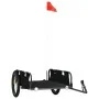 Remolque para bicicletas hierro y tela Oxford negro de vidaXL, Remolques para bicicletas - Ref: Foro24-94178, Precio: 94,27 €...