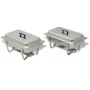 Set calentador de comida para buffet 2 piezas acero inoxidable de vidaXL, Escalfadores - Ref: Foro24-50528, Precio: 121,56 €,...
