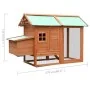 Gallinero madera maciza pino y abeto 170x81x110 cm de vidaXL, Jaulas y habitáculos para animales pequeños - Ref: Foro24-17064...