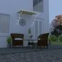 Toldo retráctil con LED amarillo y blanco 150x150 cm de vidaXL, Toldos - Ref: Foro24-145908, Precio: 42,39 €, Descuento: %