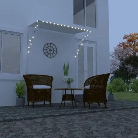 Retractable awning with cream-colored LED lights 250x150 cm by vidaXL, Awnings - Ref: Foro24-145924, Price: 43,75 €, Discount: %