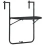 Mesa balcón colgante plástico aspecto ratán negro 60x64x83,5 cm by vidaXL, Garden tables - Ref: Foro24-47894, Price: 42,33 €,...