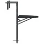 Mesa balcón colgante plástico aspecto ratán negro 60x64x83,5 cm by vidaXL, Garden tables - Ref: Foro24-47894, Price: 42,33 €,...