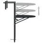 Mesa balcón colgante plástico aspecto ratán negro 60x64x83,5 cm by vidaXL, Garden tables - Ref: Foro24-47894, Price: 42,33 €,...