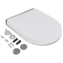 Square white soft-closing and quick-release toilet seat by vidaXL, Toilet and bidet seats - Ref: Foro24-141765, Price: 30,63 ...