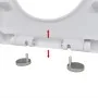 Square white soft-closing and quick-release toilet seat by vidaXL, Toilet and bidet seats - Ref: Foro24-141765, Price: 30,63 ...
