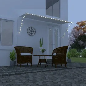 Retractable awning with cream-colored LED lights 350x150 cm by vidaXL, Awnings - Ref: Foro24-145926, Price: 63,56 €, Discount: %