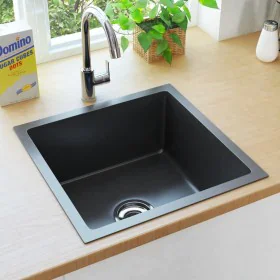 Handgefertigte Küchenspüle aus schwarzem Edelstahl von vidaXL, Sinkt - Ref: Foro24-145083, Preis: 129,18 €, Rabatt: %
