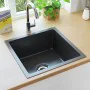 Handgefertigte Küchenspüle aus schwarzem Edelstahl von vidaXL, Sinkt - Ref: Foro24-145083, Preis: 129,18 €, Rabatt: %